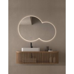 Espejo de baño con luz led y antivaho con canto pulido