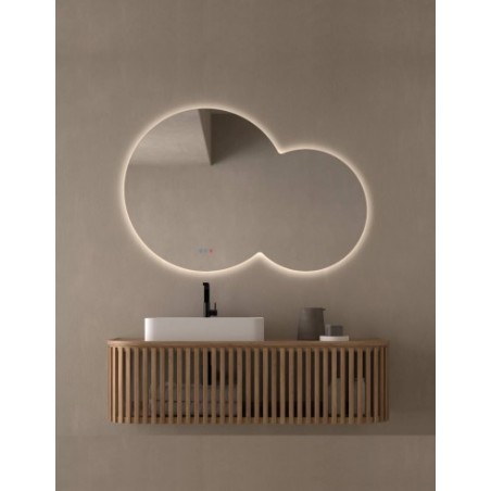 Espejo de baño con luz led y antivaho con canto pulido