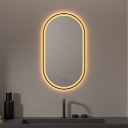 Espejo con luz LED Ovalado triledLED Para Baño Hércules de Dyled con antivaho