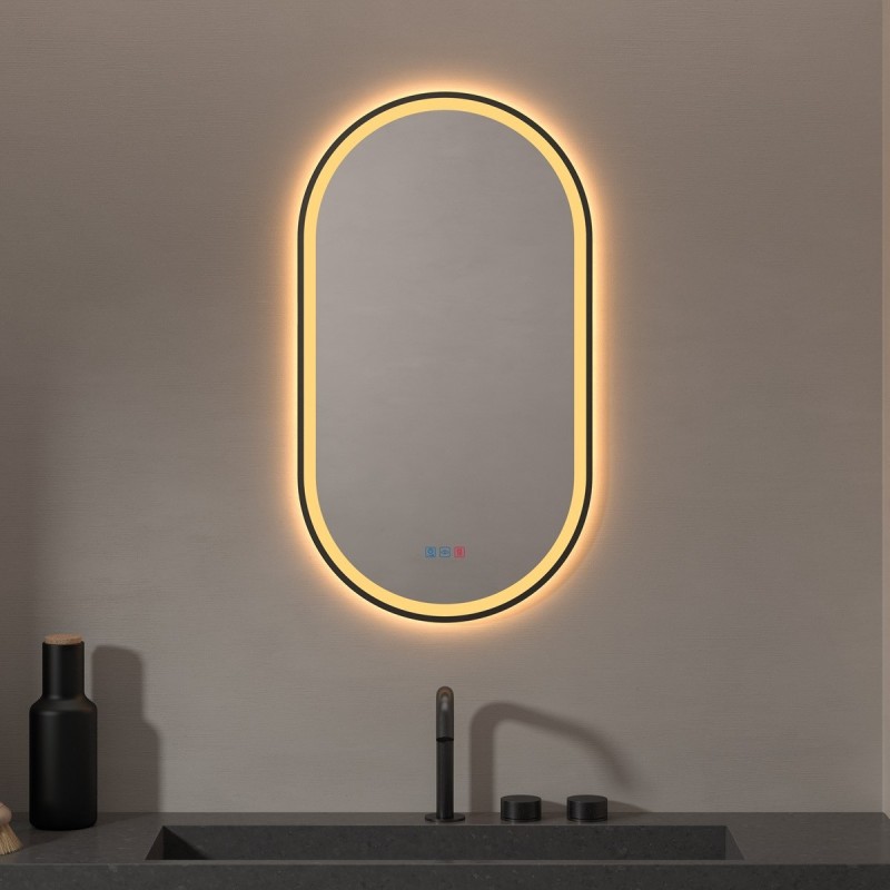 Espejo con luz LED Ovalado triledLED Para Baño Hércules de Dyled con antivaho
