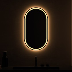 Espejo con luz LED Ovalado triledLED Para Baño Hércules de Dyled con antivaho