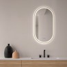 Espejo de baño con luz LED Ovalado triledLED Burdeos de Dyled con antivaho