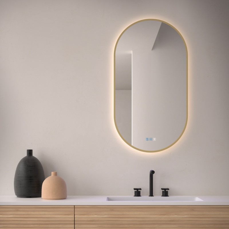 Espejo con luz LED Ovalado Para Baño Borgoña de Dyled