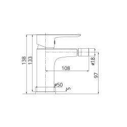 Grifo bide titanio, Casio GME