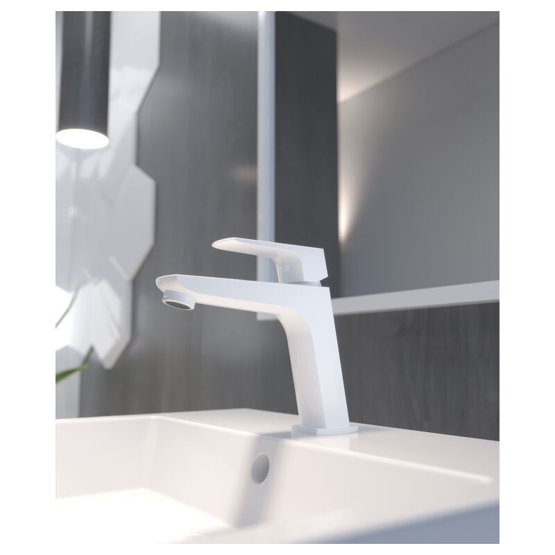 Grifo de lavabo blanco, Marriot GME