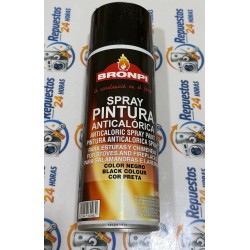 Pintura Spray Anticalórica Bronpi 400ml - Negro Mate Chimeneas y Estufas