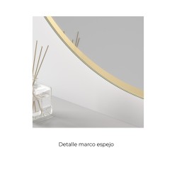 Espejo de baño color dorado Delfos Dyled